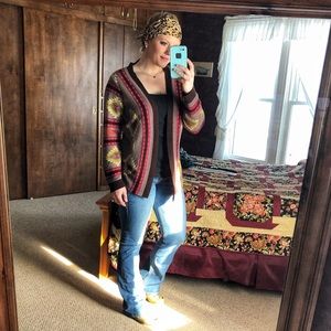 Aztec Print Cardigan